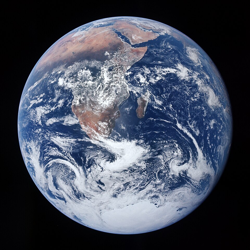 Earth photographed during Apollo 17.