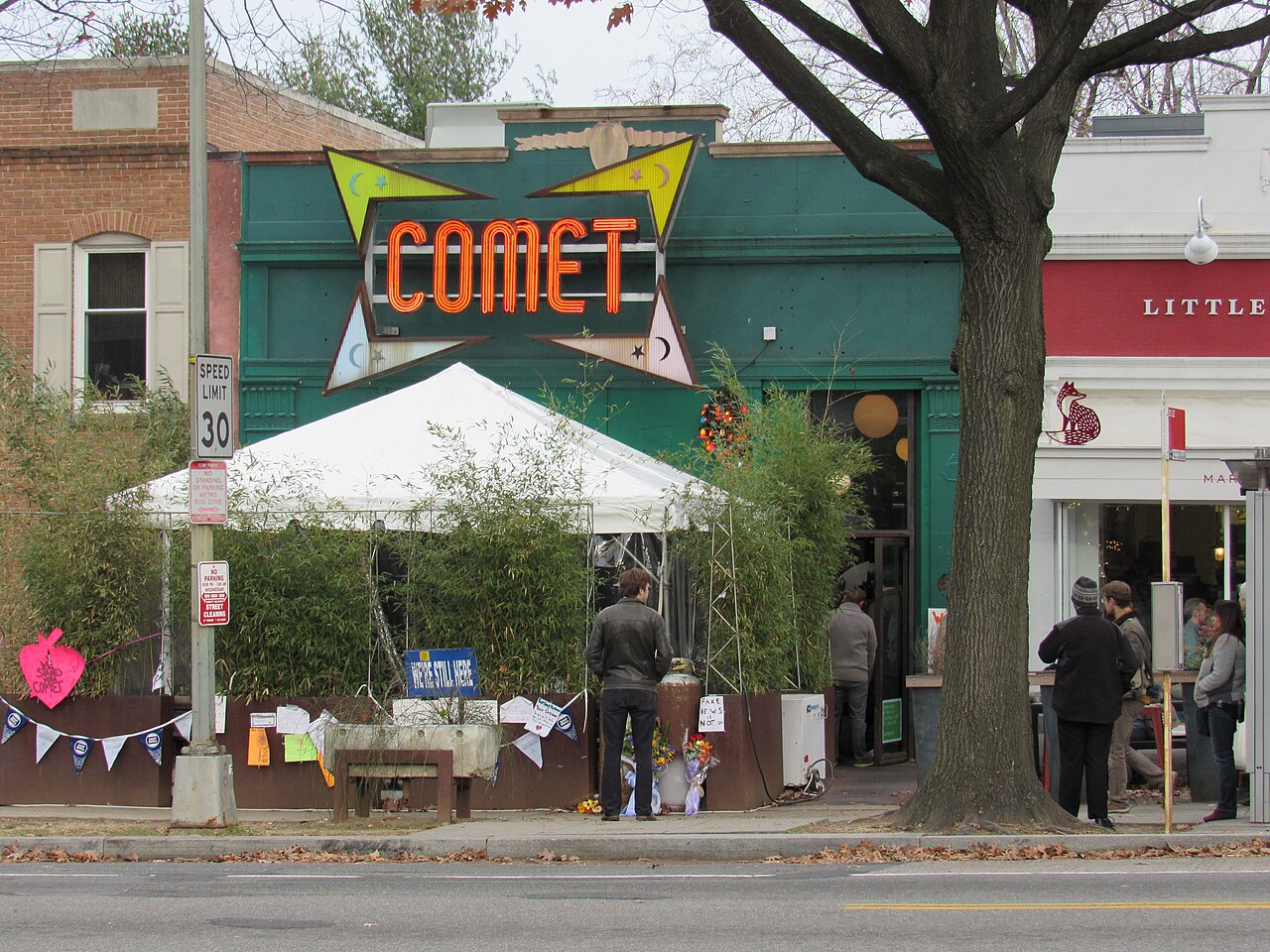Exterior of Comet Ping Pong in Washington, DC