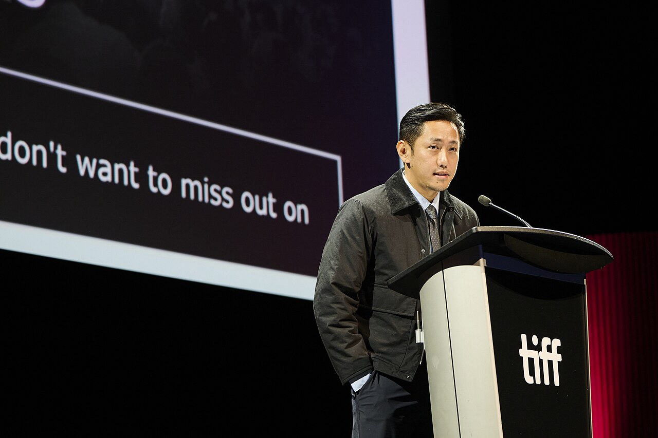 Theja Rio speaking at the TIFF awards press conference in September 2026